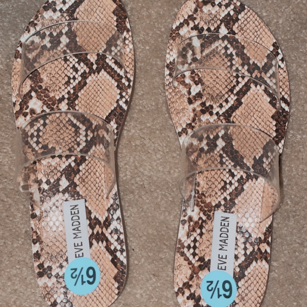 Steve Madden snake print sandals